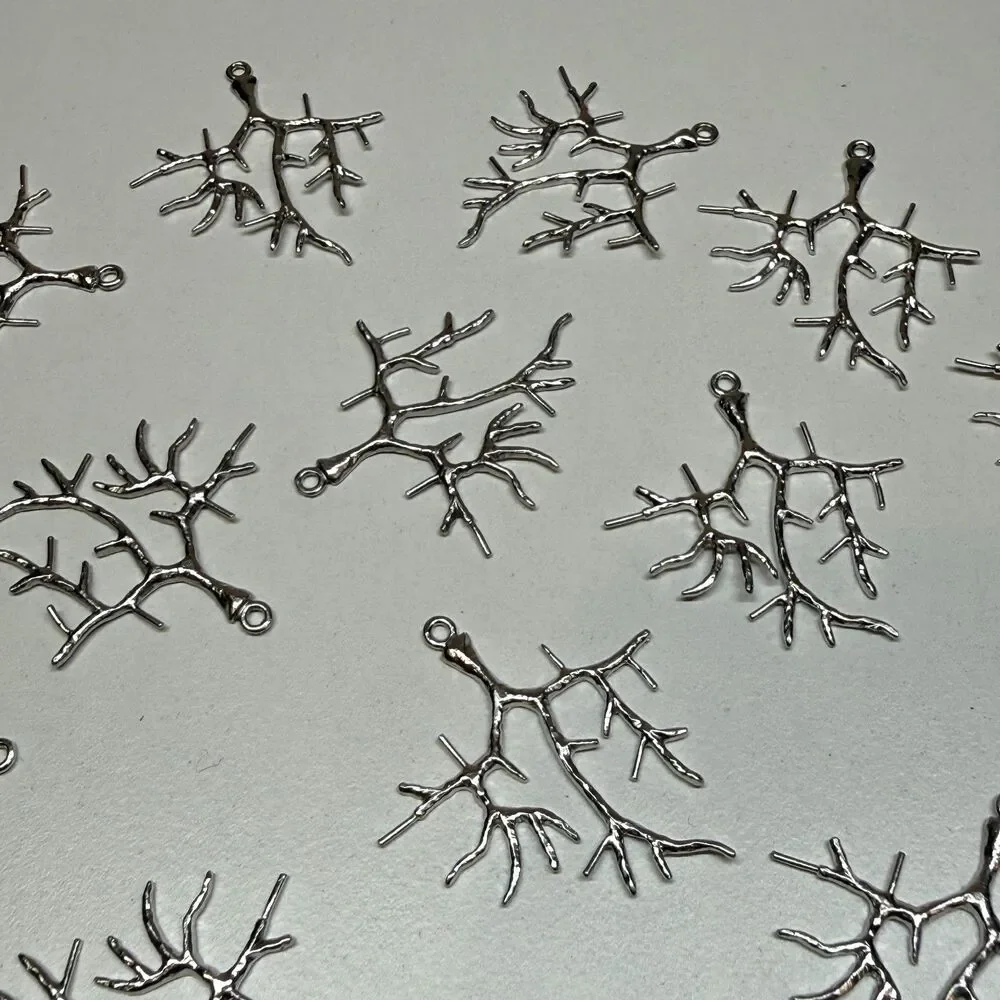 13 Coral Charms - Rhodium Plated